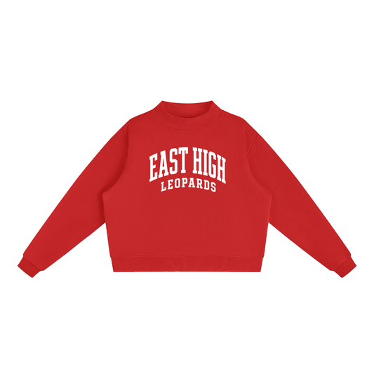 Essential Fleece Mock-Neck Crew Sweatshirt