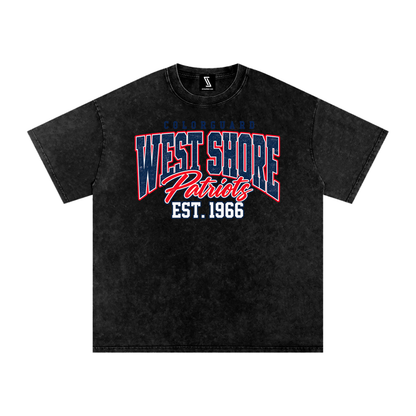 Vintage West Shore Snow Washed Oversized Cotton T-Shirt