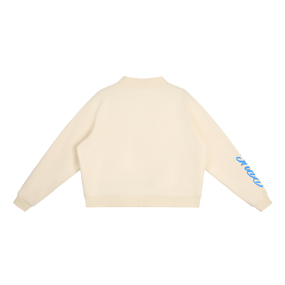 GINGHAM EAGLES Essential Fleece Mock-Neck Crew Sweatshirt