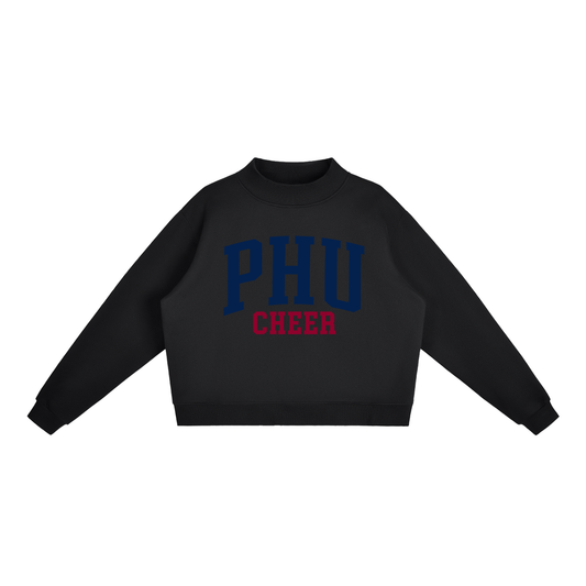 Basic 1 Palm Harbor Essential Fleece Mock-Neck Crew Sweatshirt (printed)