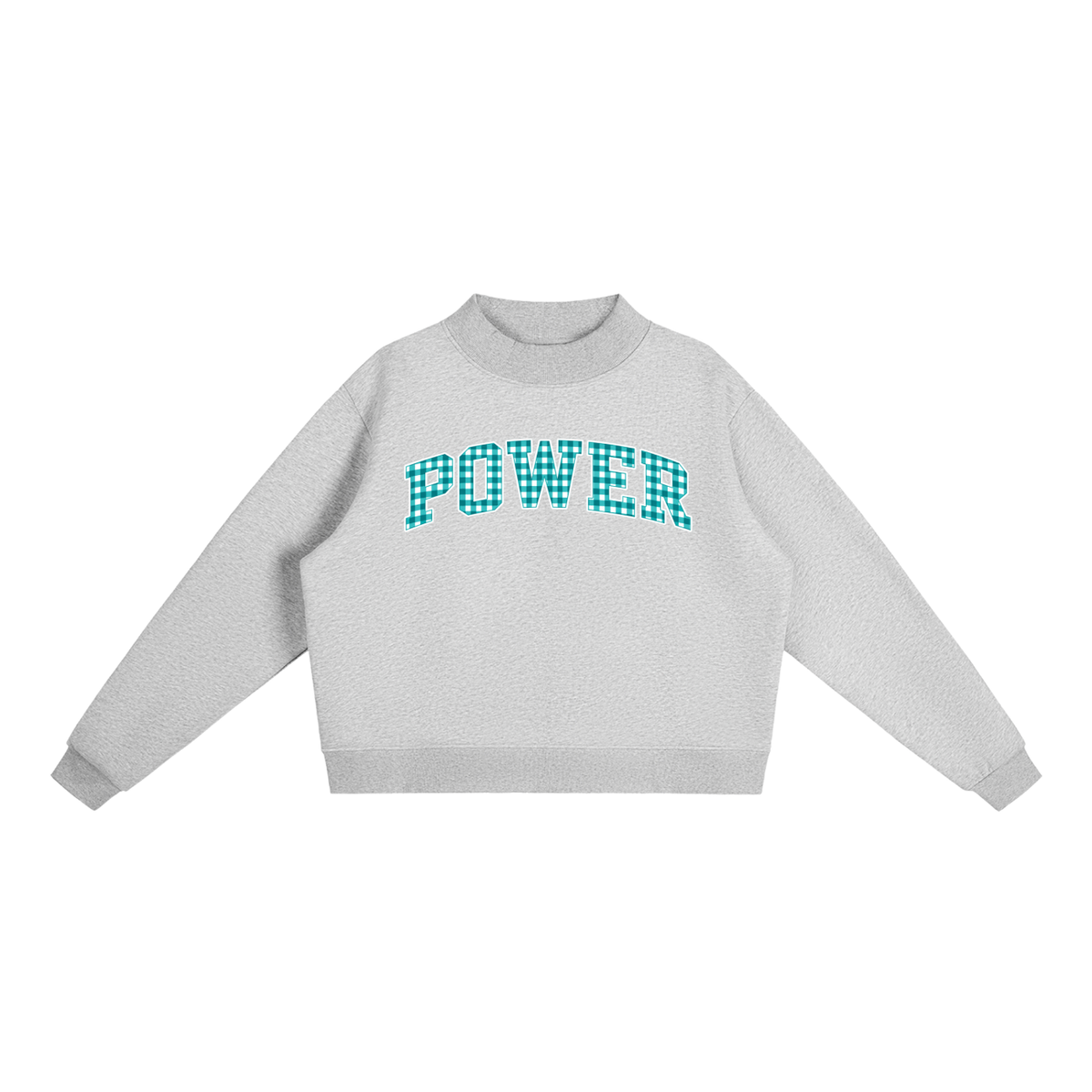 Essential Fleece Mock-Neck Crew Sweatshirt