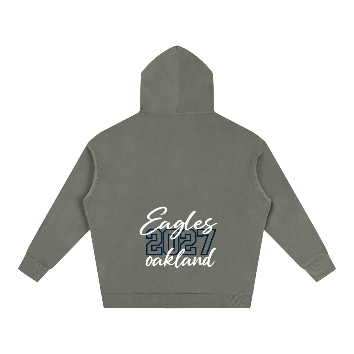 Cursive Front Oakland Middle Oversize Fleeced Hoodie