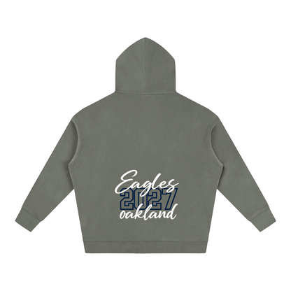 Cursive Front Oakland Middle Oversize Fleeced Hoodie