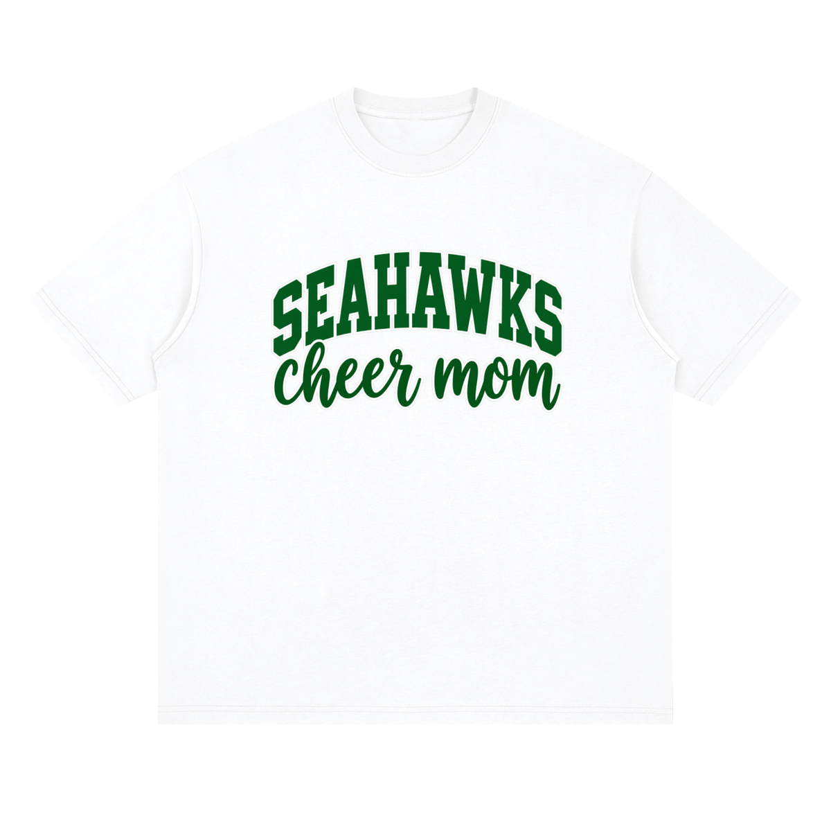 Cheer Mom Seahawks Oversized Drop Shoulder T-Shirt