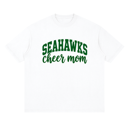 Cheer Mom Seahawks Oversized Drop Shoulder T-Shirt