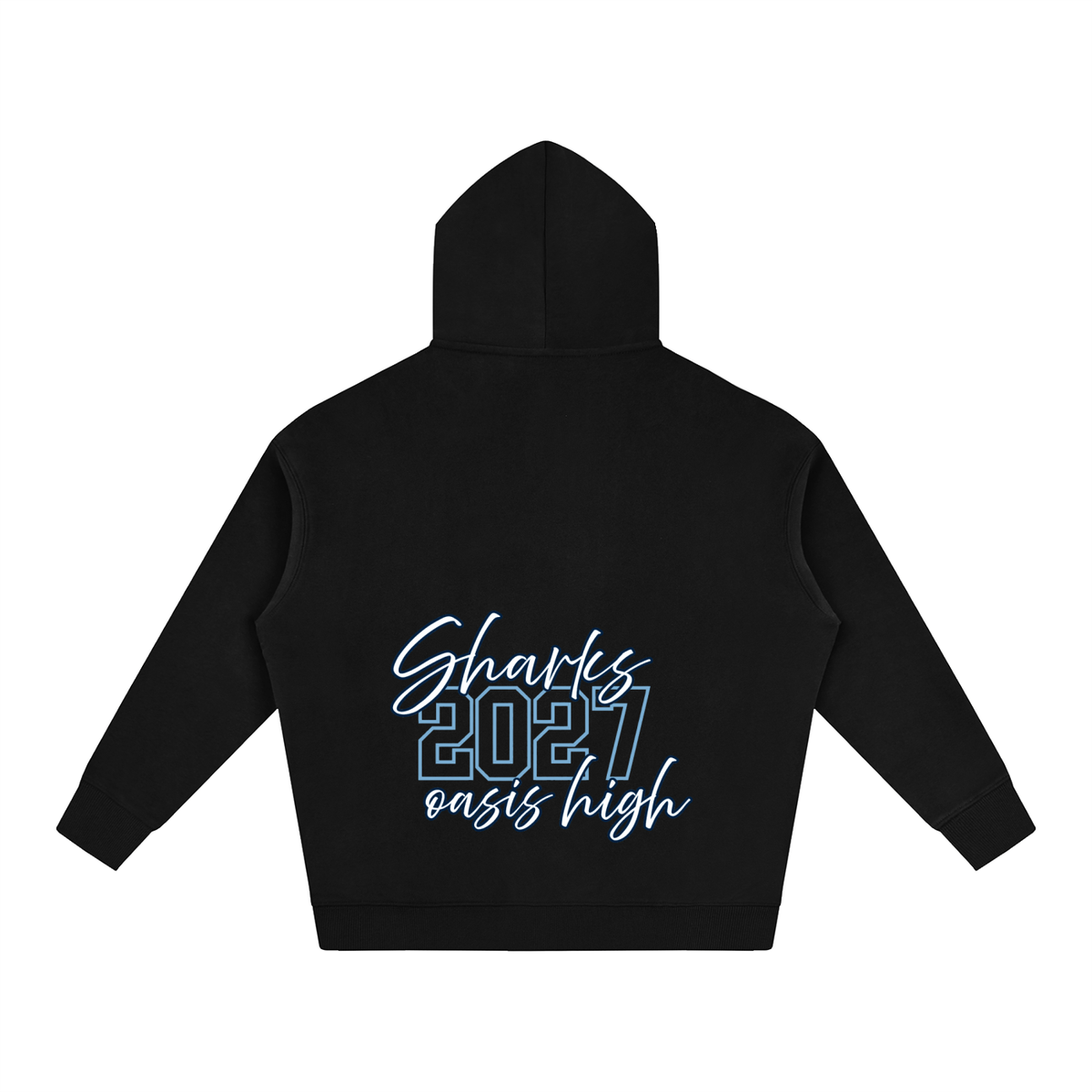 Cursive Front Oasis Oversize Fleeced Hoodie