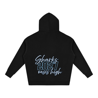 Cursive Front Oasis Oversize Fleeced Hoodie