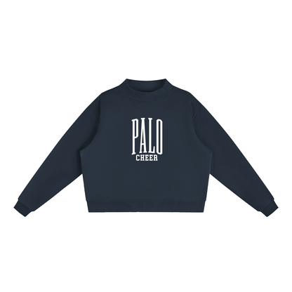 Essential Fleece Mock-Neck Crew Sweatshirt