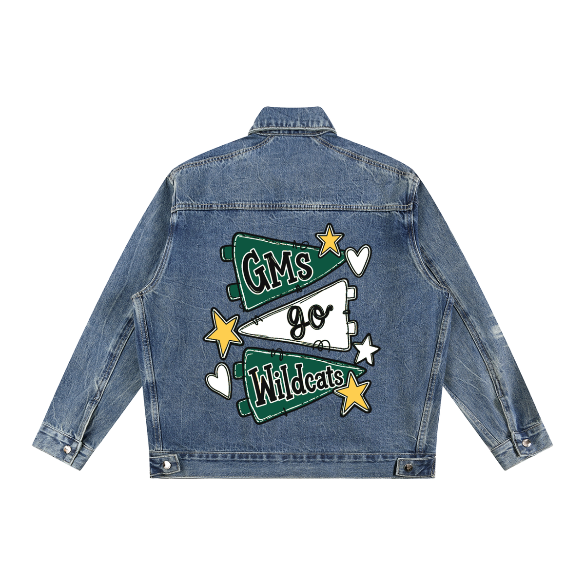 Lets Go Gladeville Vintage Wash Zip Up Denim Jacket
