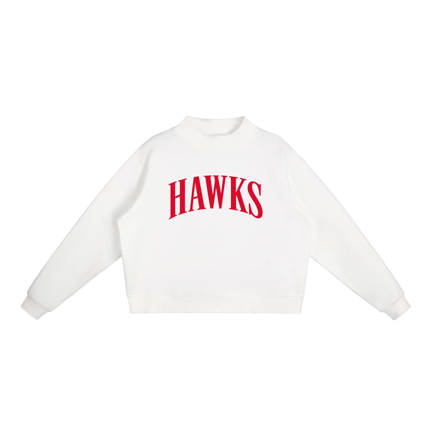 Hawks Mock-Neck Crew Sweatshirt