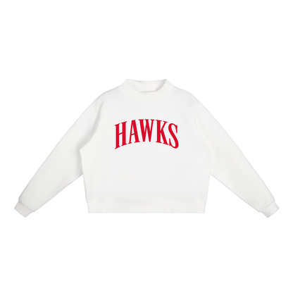 Hawks Mock-Neck Crew Sweatshirt
