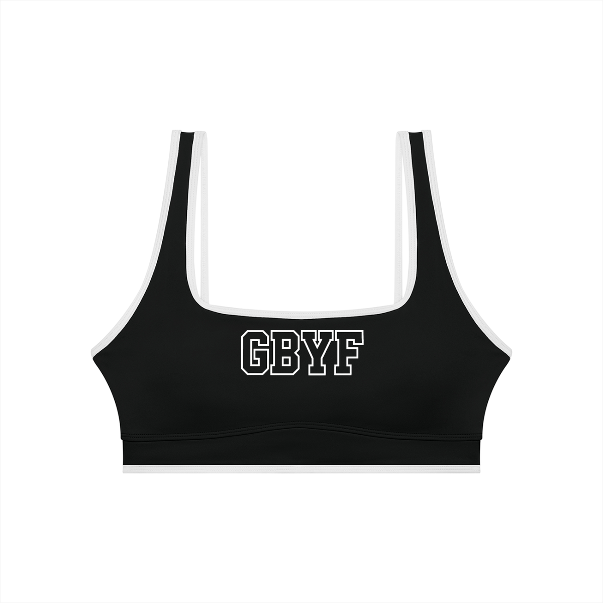 Basic 4 Green Bulldogs Women's Color Block Yoga Sports Bra