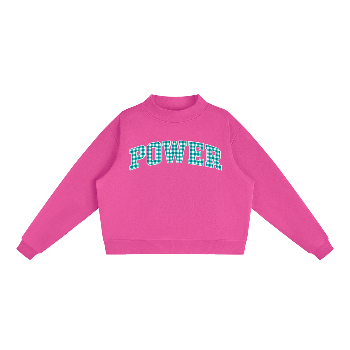 Essential Fleece Mock-Neck Crew Sweatshirt