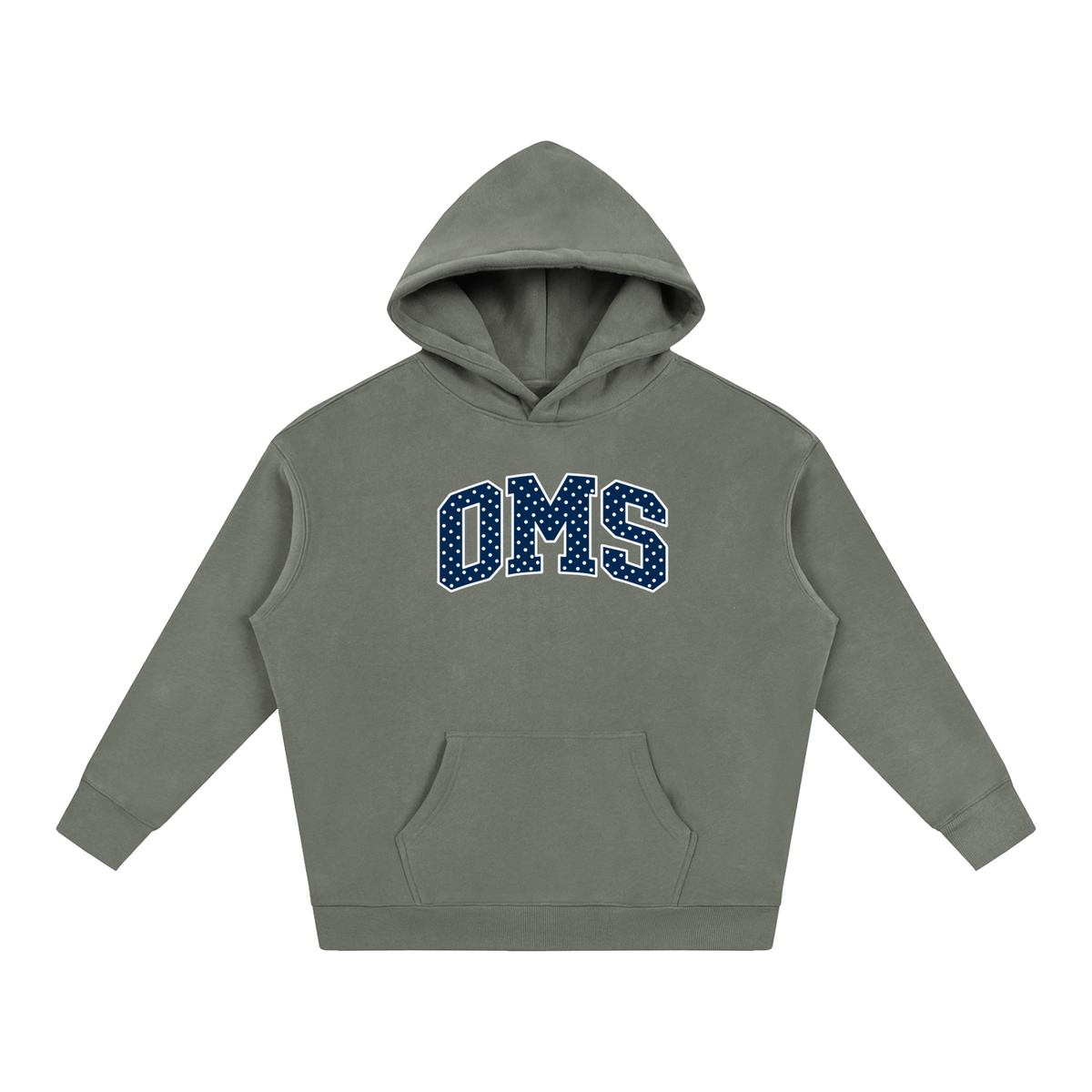 Polka Dot Oakland Middle Oversize Fleeced Hoodie