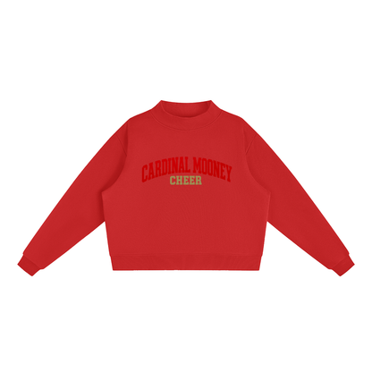 Basic 1 Cardinal Mooney Essential Fleece Mock-Neck Crew Sweatshirt