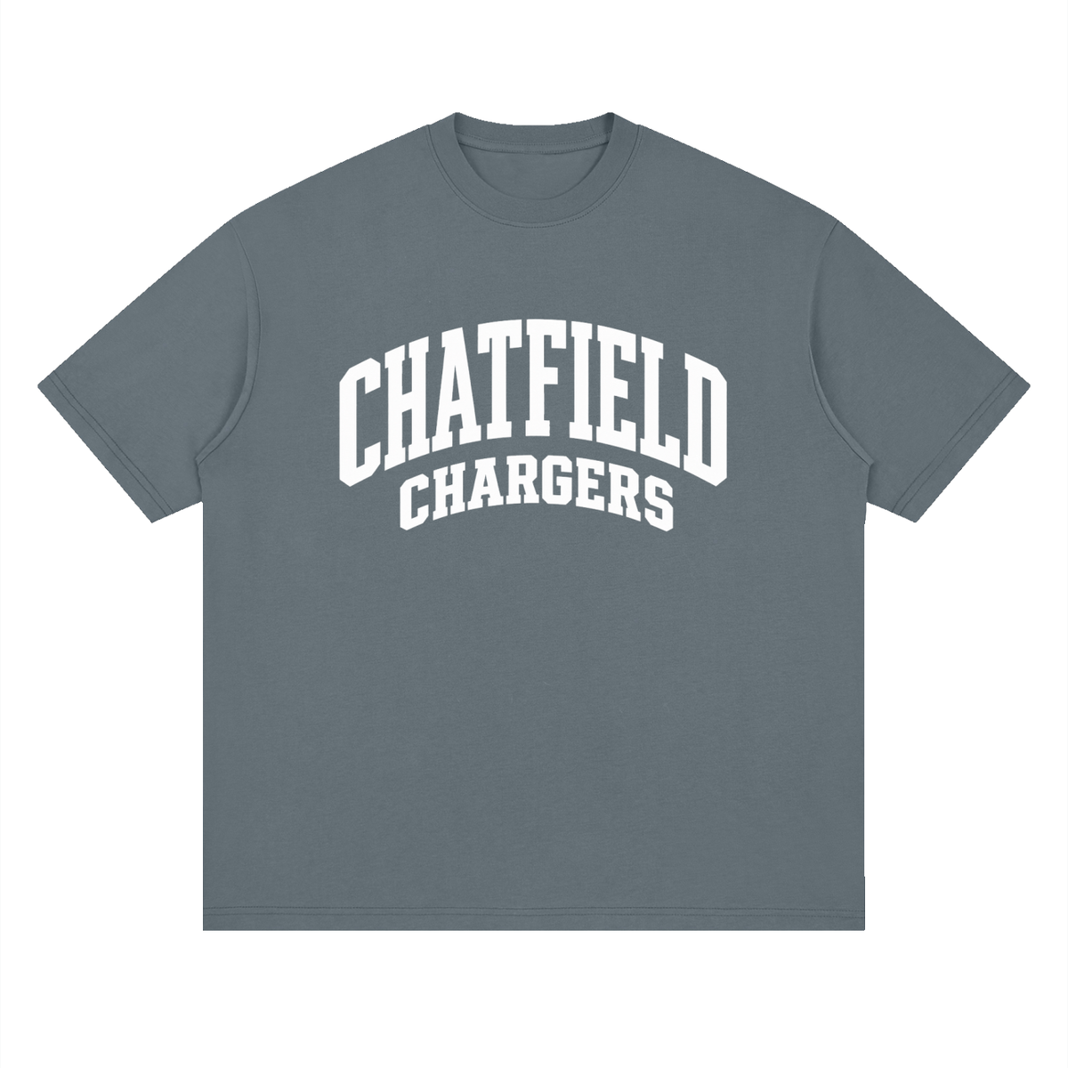 Basic 2 White Chatfield Oversized Drop Shoulder T-Shirt