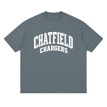 Basic 2 White Chatfield Oversized Drop Shoulder T-Shirt