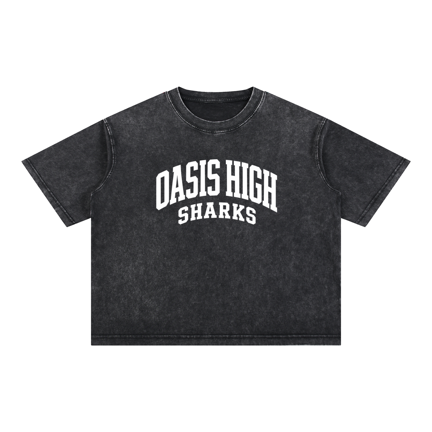Basic 2 White Oasis Mineral Wash Boxy Cotton T-Shirt