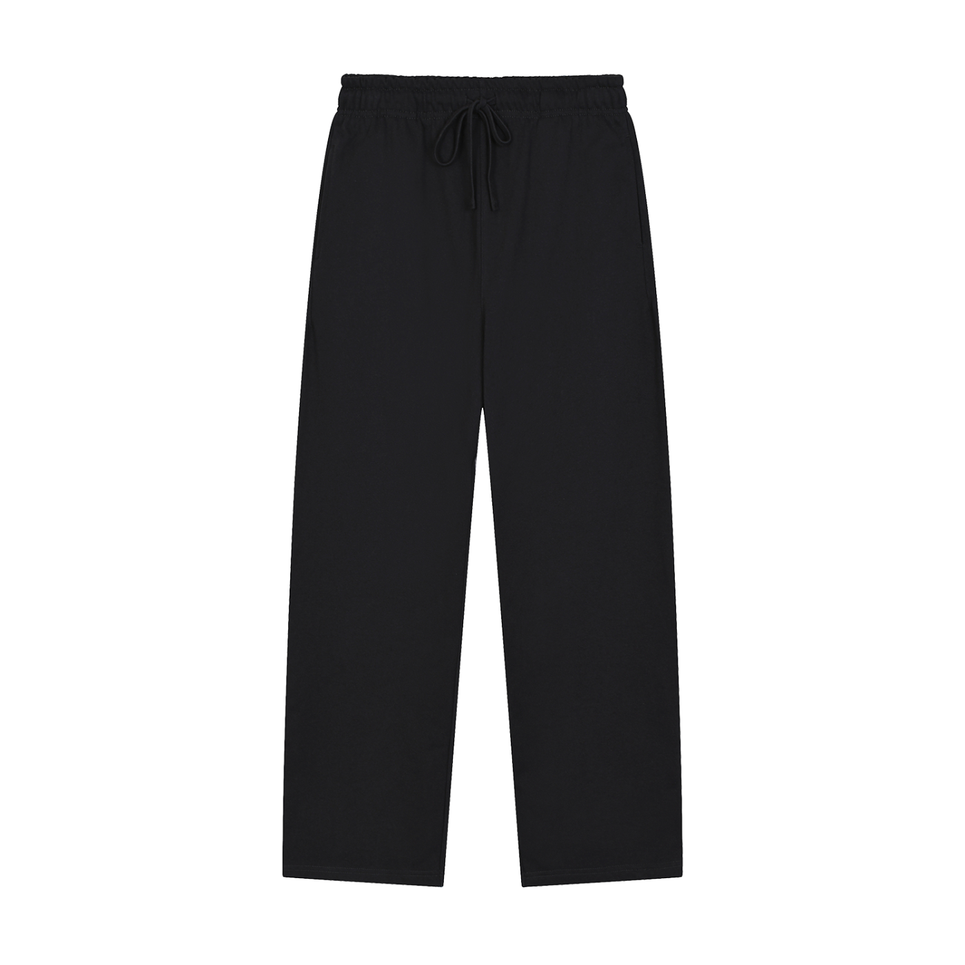Solid Color Straight-Leg Sweatpants