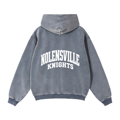 Zip-Through Boxy Fleece Hoodie