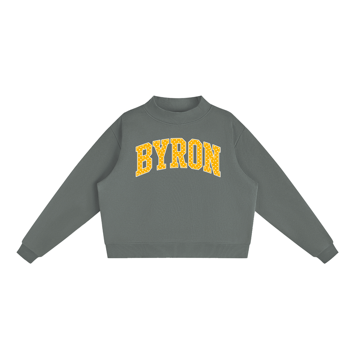 Essential Fleece Mock-Neck Crew Sweatshirt