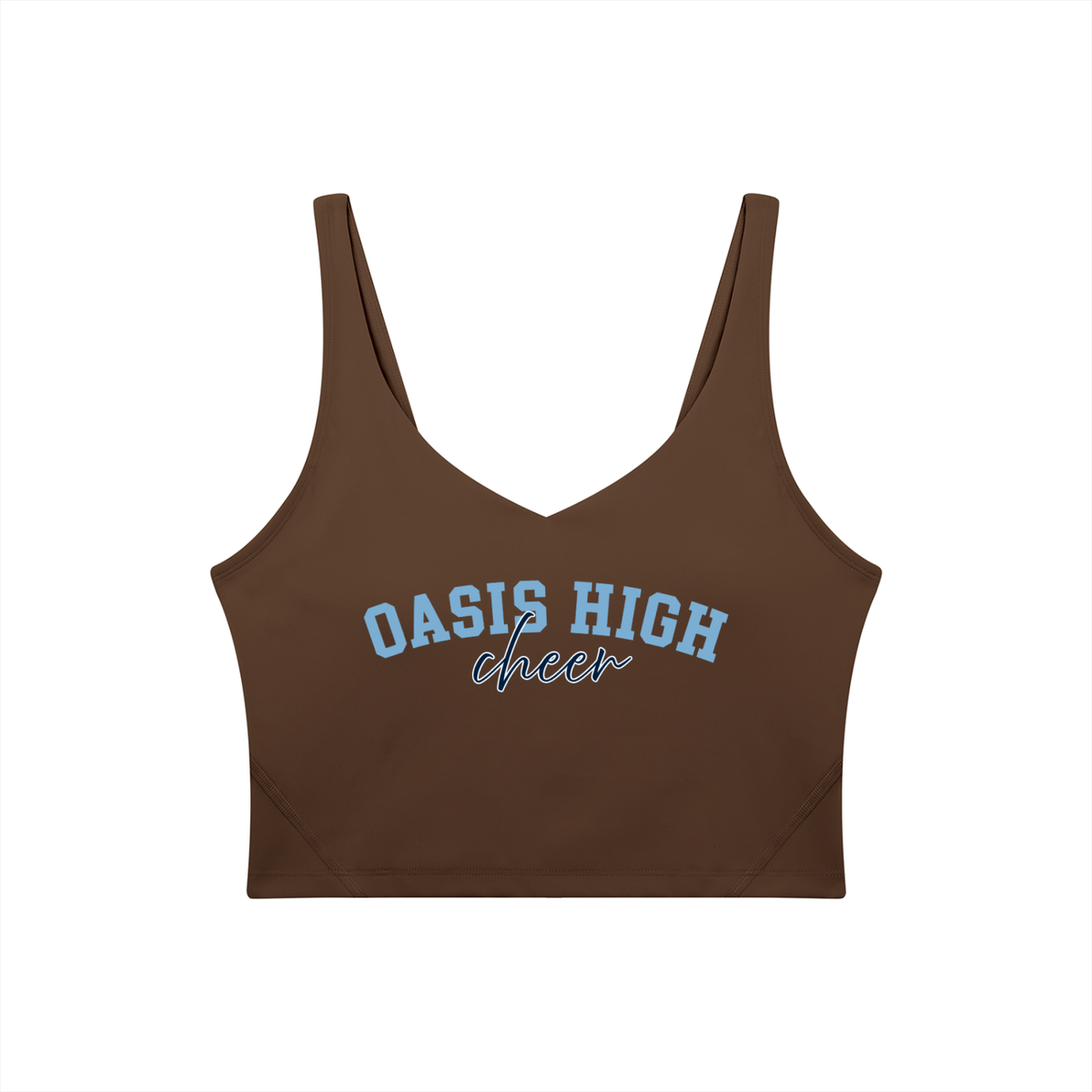Cursive Oasis Women's V-Neck Yoga Sports Bra