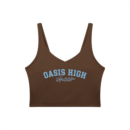 Cursive Oasis Women's V-Neck Yoga Sports Bra