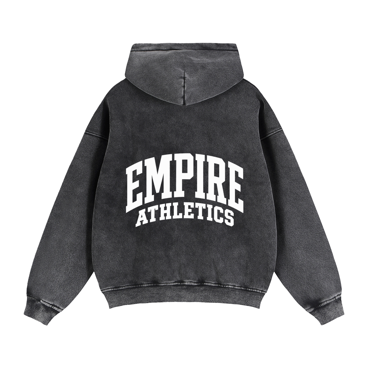 Basic 2 White Empire Zip-Through Boxy Fleece Hoodie