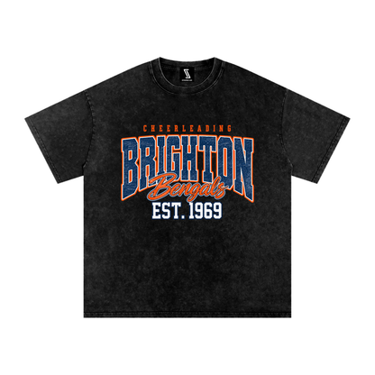 Snow Washed Oversized Cotton T-Shirt