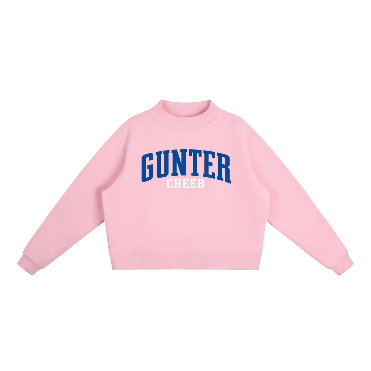 Basic 1 Gunter Essential Fleece Mock-Neck Crew Sweatshirt