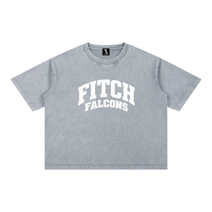 Basic 2 White Fitch Mineral Wash Boxy Cotton T-Shirt