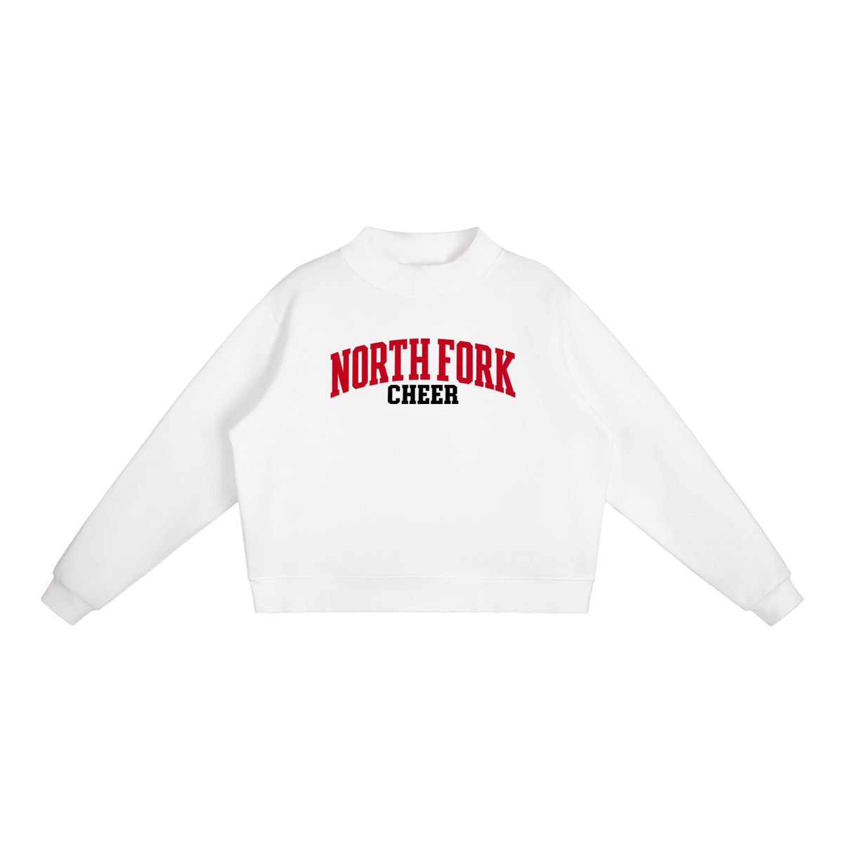Basic 1 North Fork Essential Fleece Mock-Neck Crew Sweatshirt (printed)
