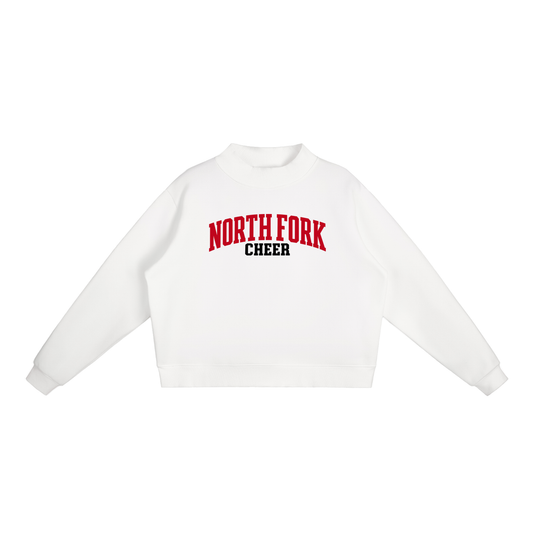 Basic 1 North Fork Essential Fleece Mock-Neck Crew Sweatshirt (printed)