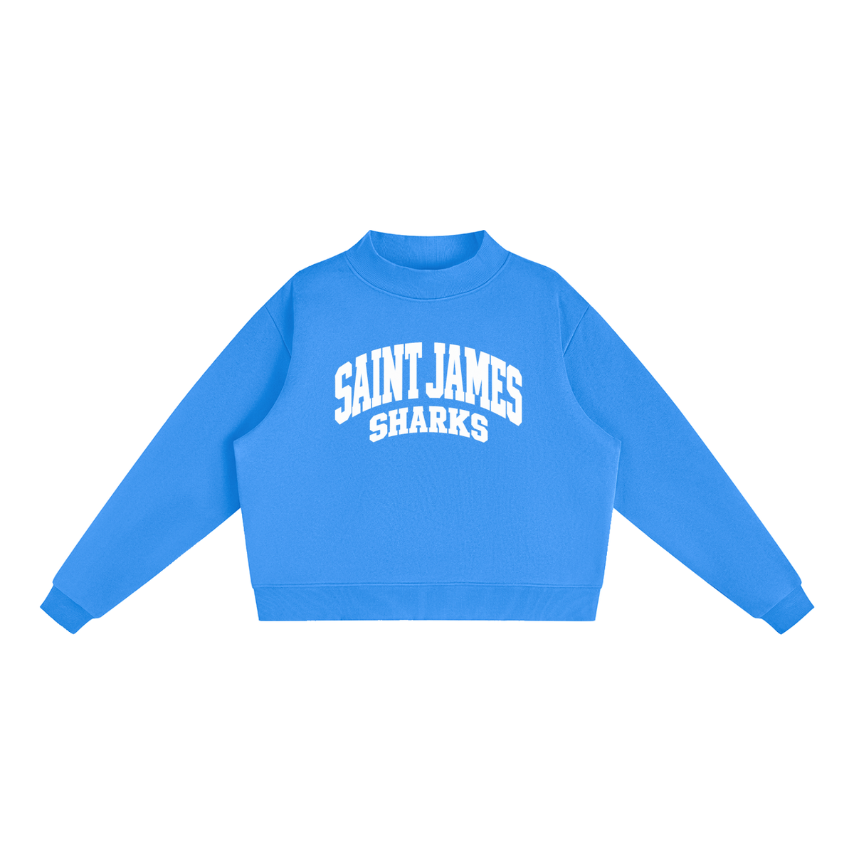 Essential Fleece Mock-Neck Crew Sweatshirt
