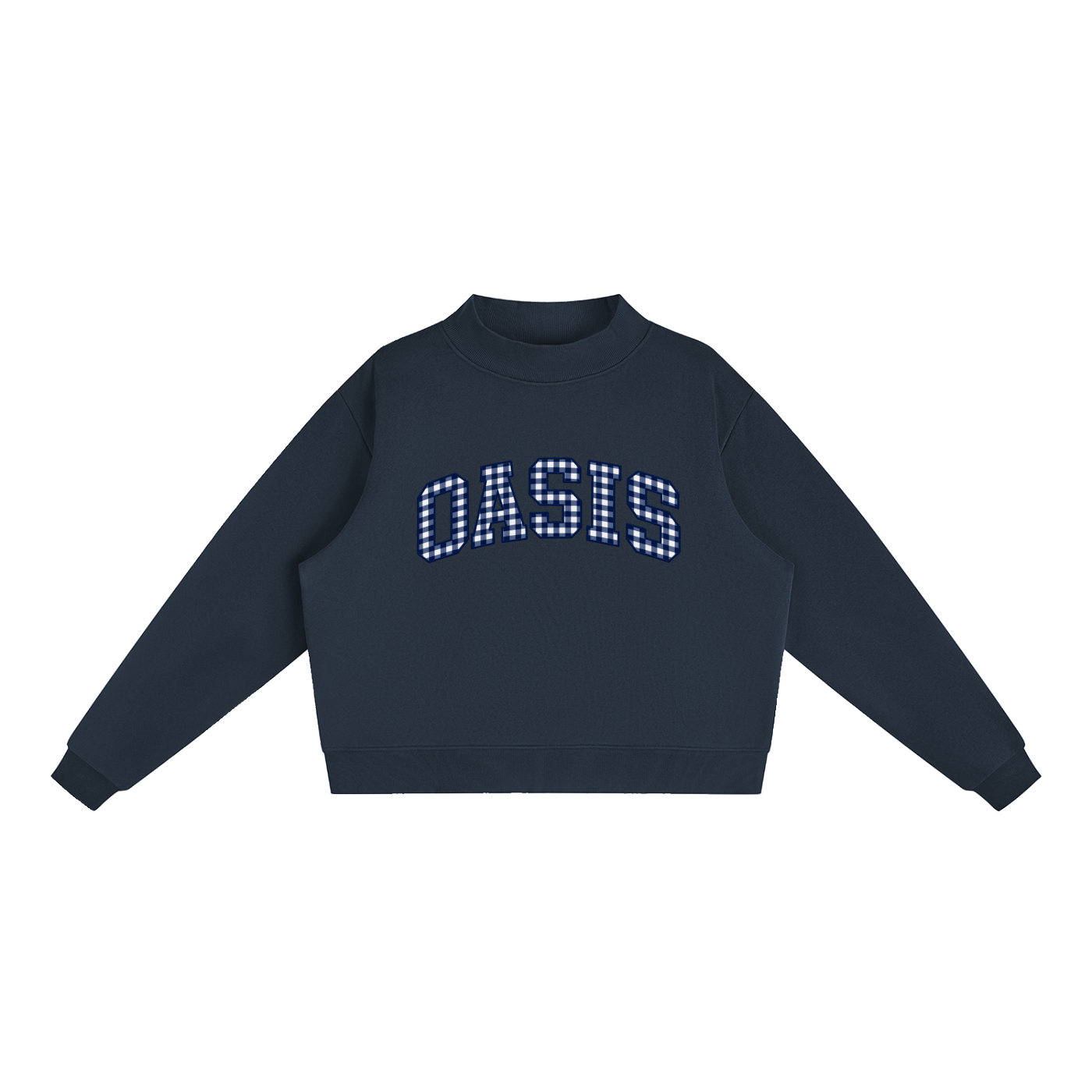 Essential Fleece Mock-Neck Crew Sweatshirt