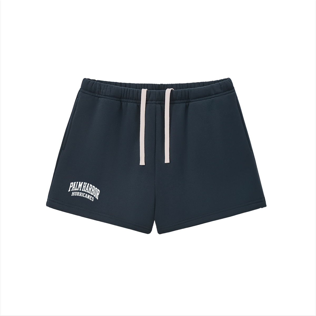 Basic 2 White Palm Harbor Essential Fleece Drawstring Sweatshorts