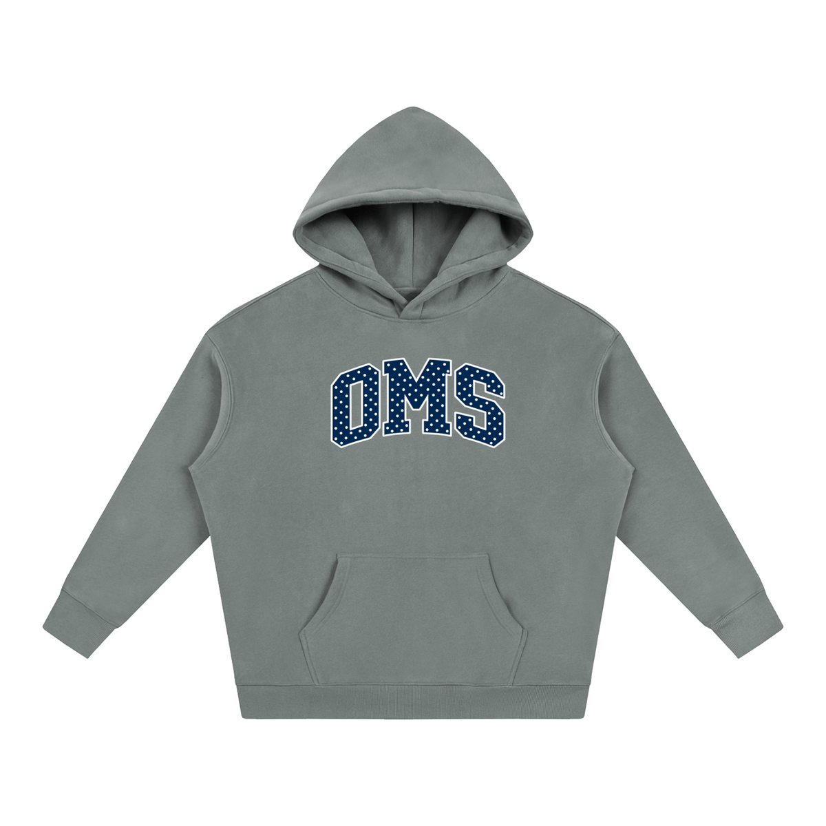 Polka Dot Oakland Middle Oversize Fleeced Hoodie