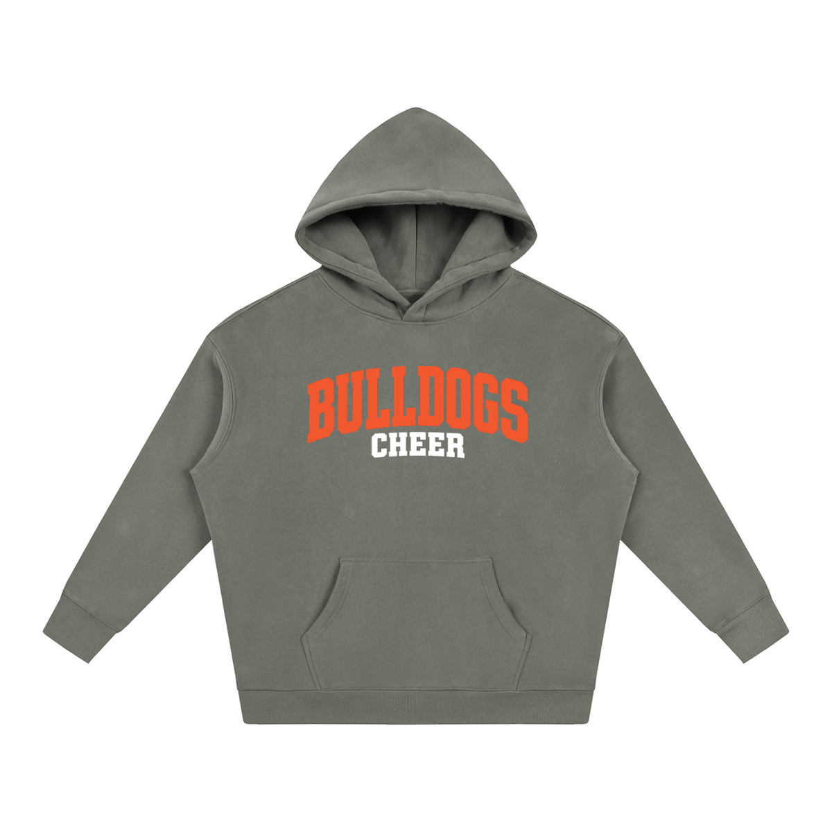 Basic 1 Green Bulldogs Oversize Fleeced Hoodie