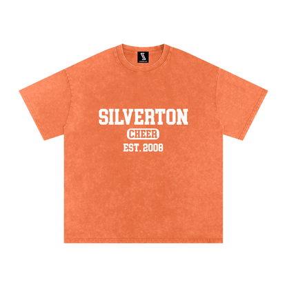 Snow Washed Oversized Cotton T-Shirt