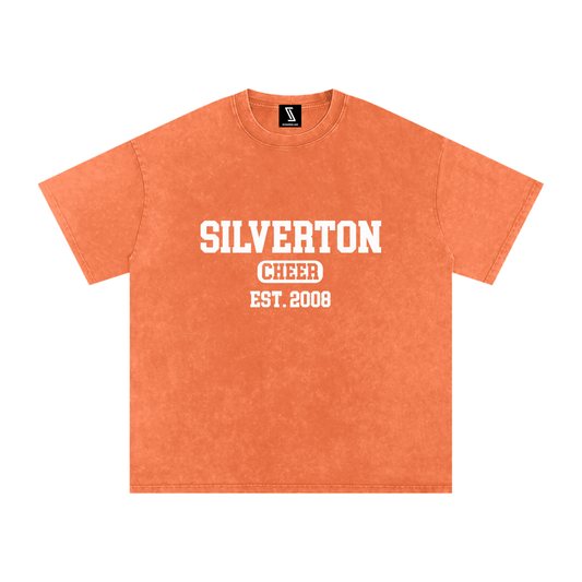 Snow Washed Oversized Cotton T-Shirt