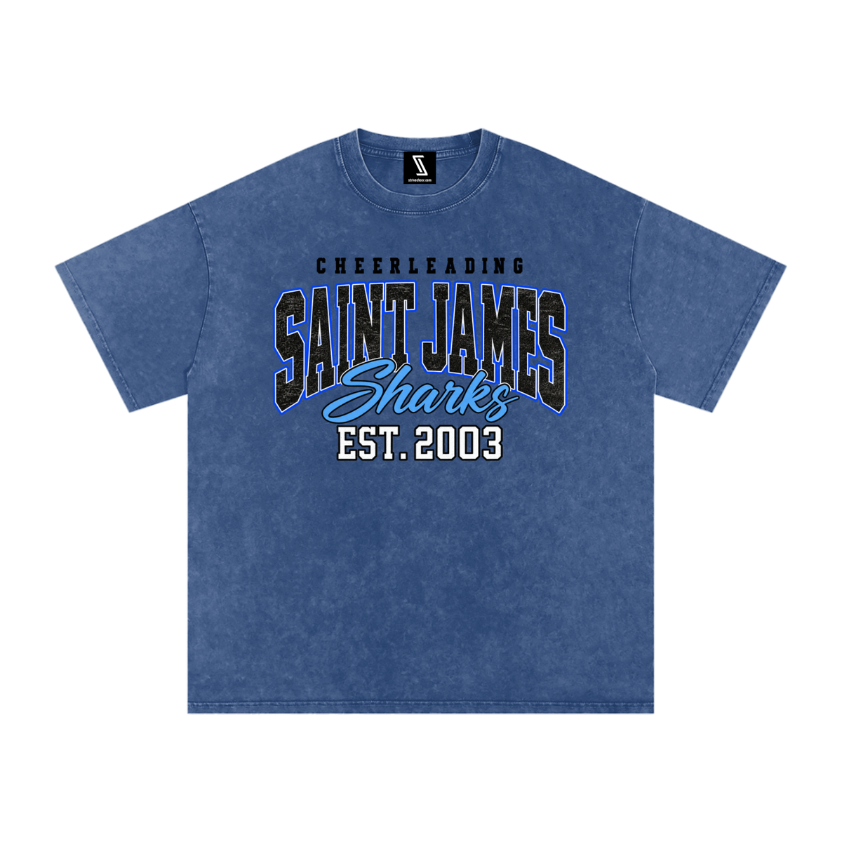 Vintage Saint James Snow Washed Oversized Cotton T-Shirt
