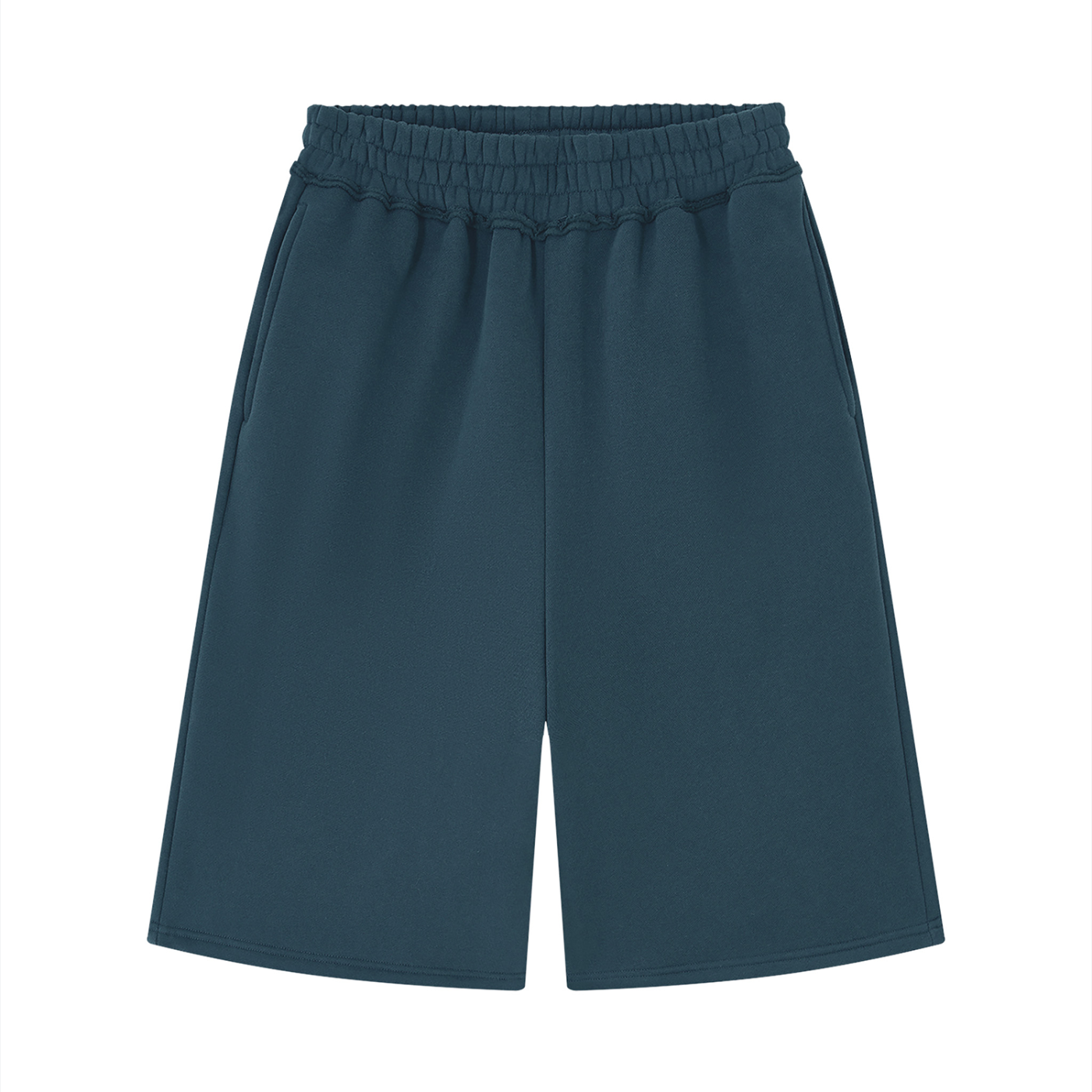Unisex Raw Edge Fleece Shorts