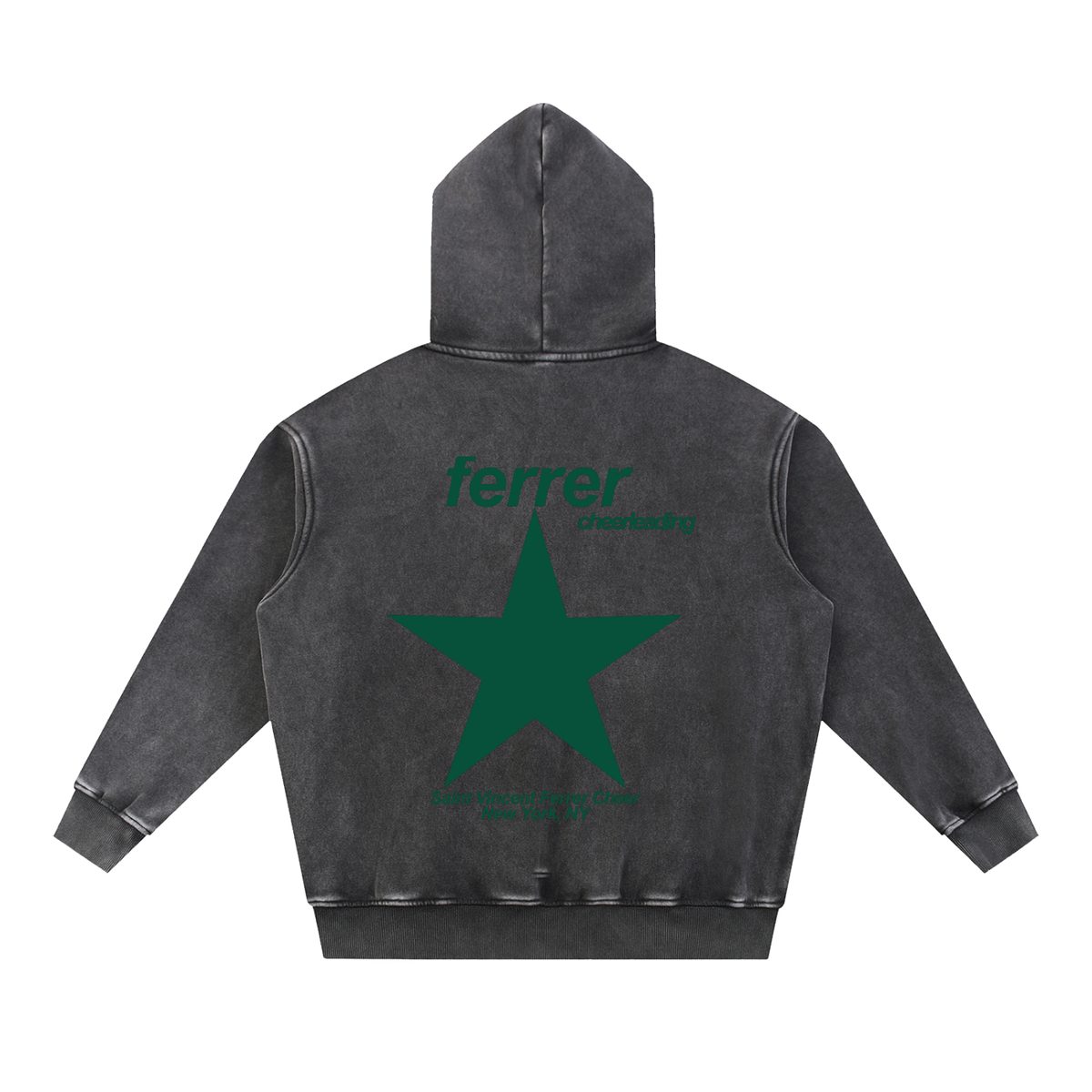 Big Star St Vincent Ferrer Snow Wash Fleece Oversize Hoodie