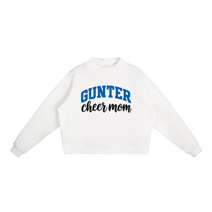 Cheer Mom Gunter Essential Fleece Mock-Neck Crew Sweatshirt