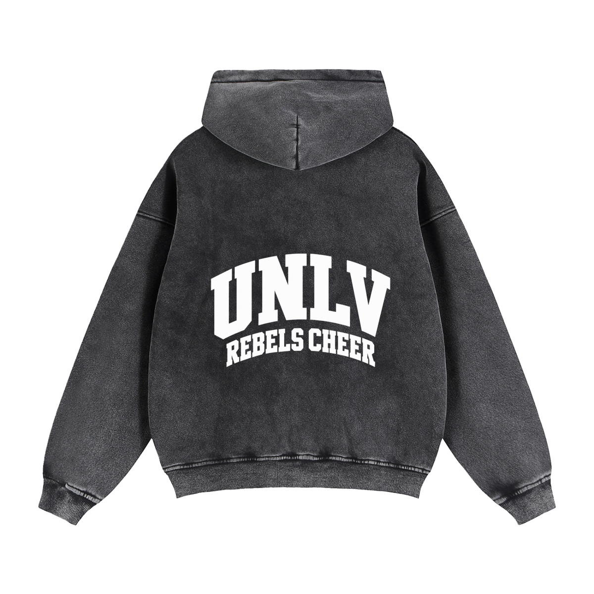 Basic 2 White UNLV Zip-Through Boxy Fleece Hoodie
