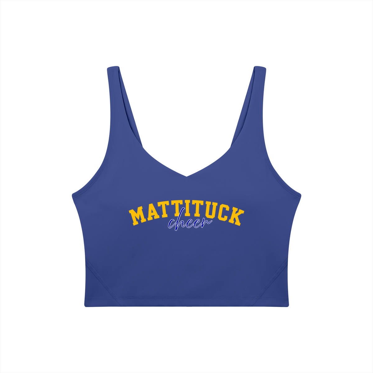 Cursive Mattituck Women's V-Neck Yoga Sports Bra