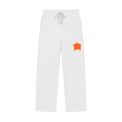 Solid Color Straight-Leg Sweatpants