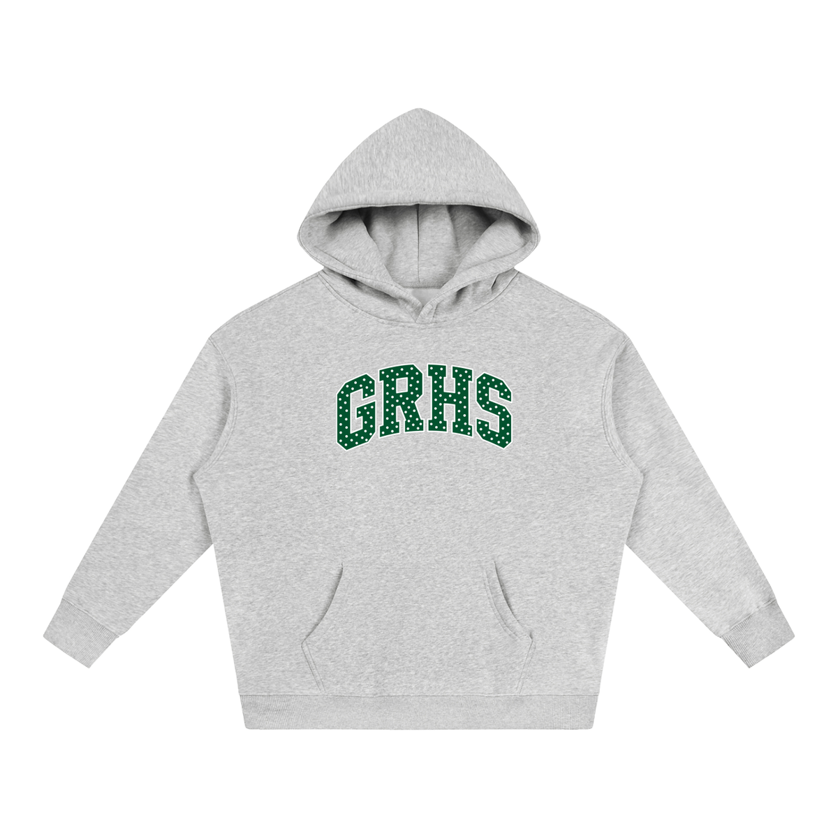 Polka Dot Green River Oversize Fleeced Hoodie