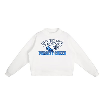Essential Fleece Mock-Neck Crew Printed Sweatshirt