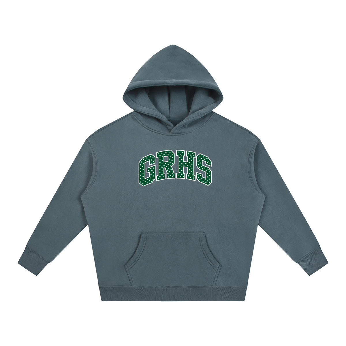 Polka Dot Green River Oversize Fleeced Hoodie